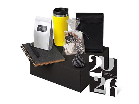 Подарочный набор «Re:Charge» с термокружкой, кофе и блокнотом