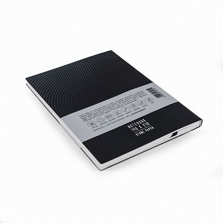 Блокнот линованный Pininfarina из каменной бумаги в мягкой обложке, А5, черный