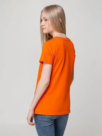 Футболка женская T-bolka Lady, оранжевая, размер S v2