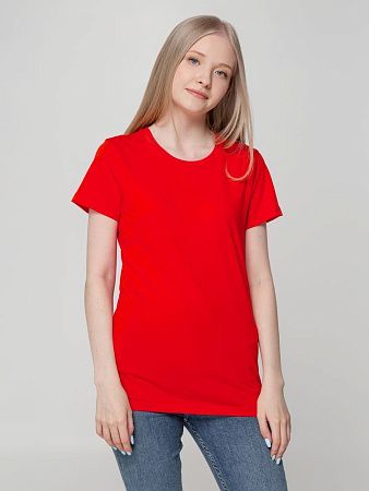 Футболка женская T-bolka Lady, красная, размер L