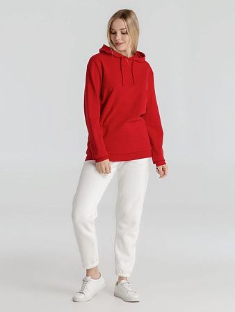 Толстовка с капюшоном унисекс Hoodie, красная, размер XS