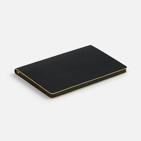Ежедневник Trait, недатированный, черный с желтым