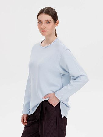 Лонгслив унисекс Siluetti Fuori, светло-голубой, размер S/M