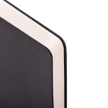 Бизнес-блокнот FUNKY, 130*210 мм, черный, желтый форзац, мягкая обложка, в линейку