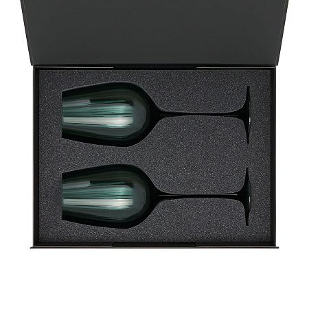 Подарочный набор 2 бокала для вина Капри (Capri) в черной коробке