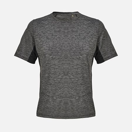 Футболка спортивная унисекс Storm, черный меланж, размер M