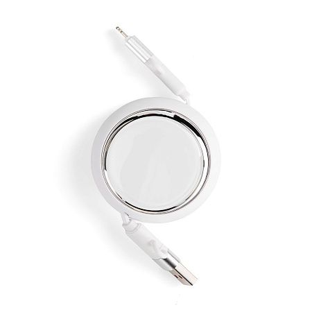 Складной кабель с переходниками pocketCoil, белый