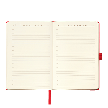 Ежедневник Alpha недатированный, красный/серый