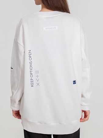 Свитшот унисекс Kosmos 2.0, кремовый, размер XS/S