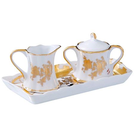 Набор &amp;quot;Мелисса&amp;quot; (молочник и сахарница на блюдце), 17 * 8,5 *7 см 167379