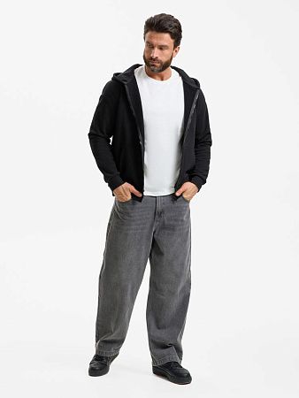 Толстовка унисекс оверсайз Sartoro, черная, размер XS/S