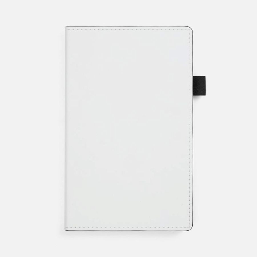 Ежедневник White Shall, недатированный, бело-черный