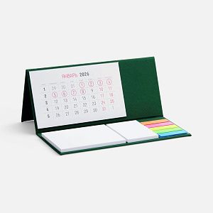 Календарь настольный Grade, зеленый
