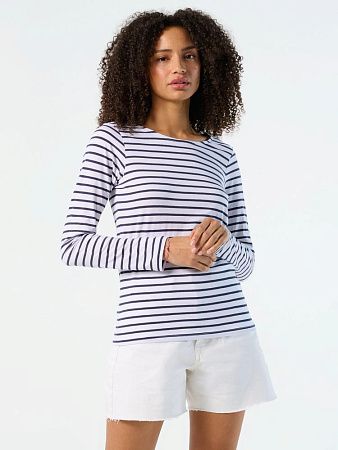 Футболка женская Marine Women, белая с темно-синим, размер XS