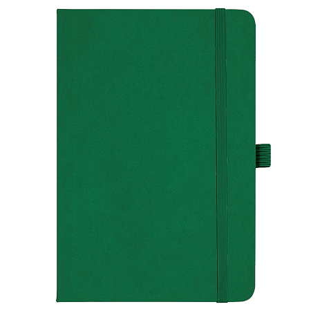 Блокнот Forest  Alfa Polo Latte А5, недатированный, в твердой обложке, с резинкой и петлей для ручки, зеленый
