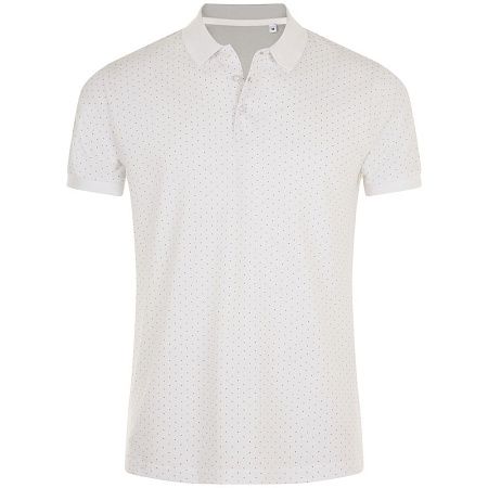 Рубашка поло мужская Brandy Men, белая с темно-синим, размер S