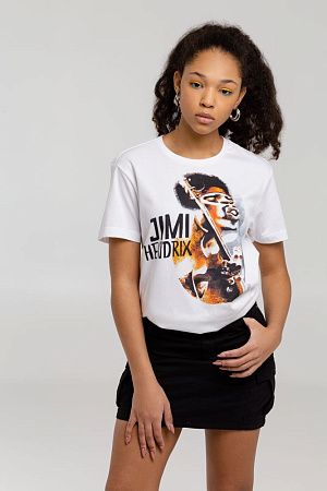 Футболка «Меламед. Jimi Hendrix», белая, размер S