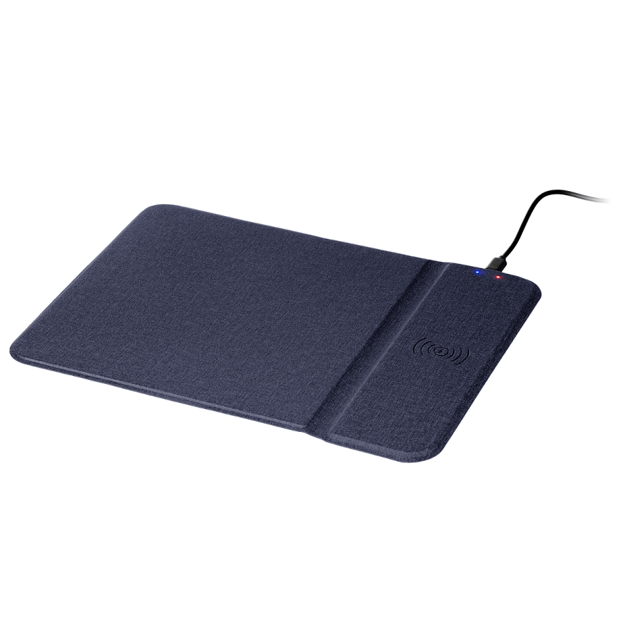 Коврик для мыши с беспроводным зарядным устройством 15W Онор (Honor), синий