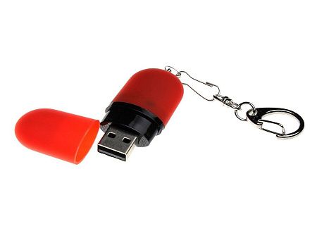 USB 2.0- флешка «Goutte Soft-touch» на 32 Гб каплевидной формы