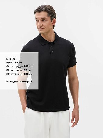 Рубашка поло мужская Prescott Men 170, черная, размер S