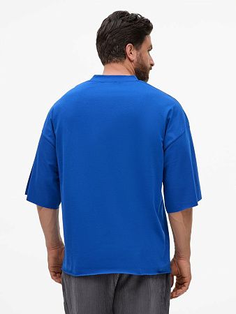 Футболка унисекс оверсайз T1, синяя, размер XL/2XL