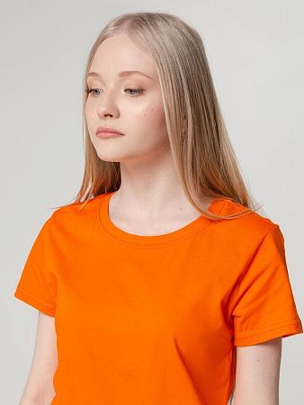 Футболка женская T-bolka Lady, оранжевая, размер S v2