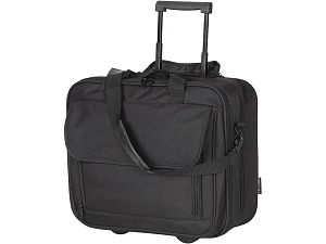 Сумка на колесиках с отделением для ноутбука, цвет: черный