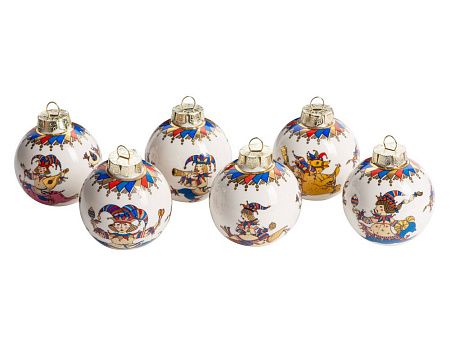 Набор новогодних шаров, 6 шт