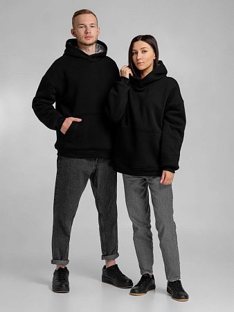 Худи Furry Oversize, черное, размер XS/S