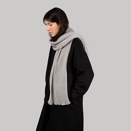 Шарф Форгес (Forges) вязаный, серый