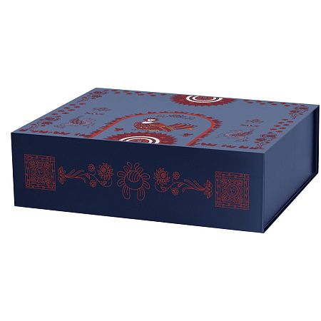 Подарочная коробка-трансформер большая, синяя