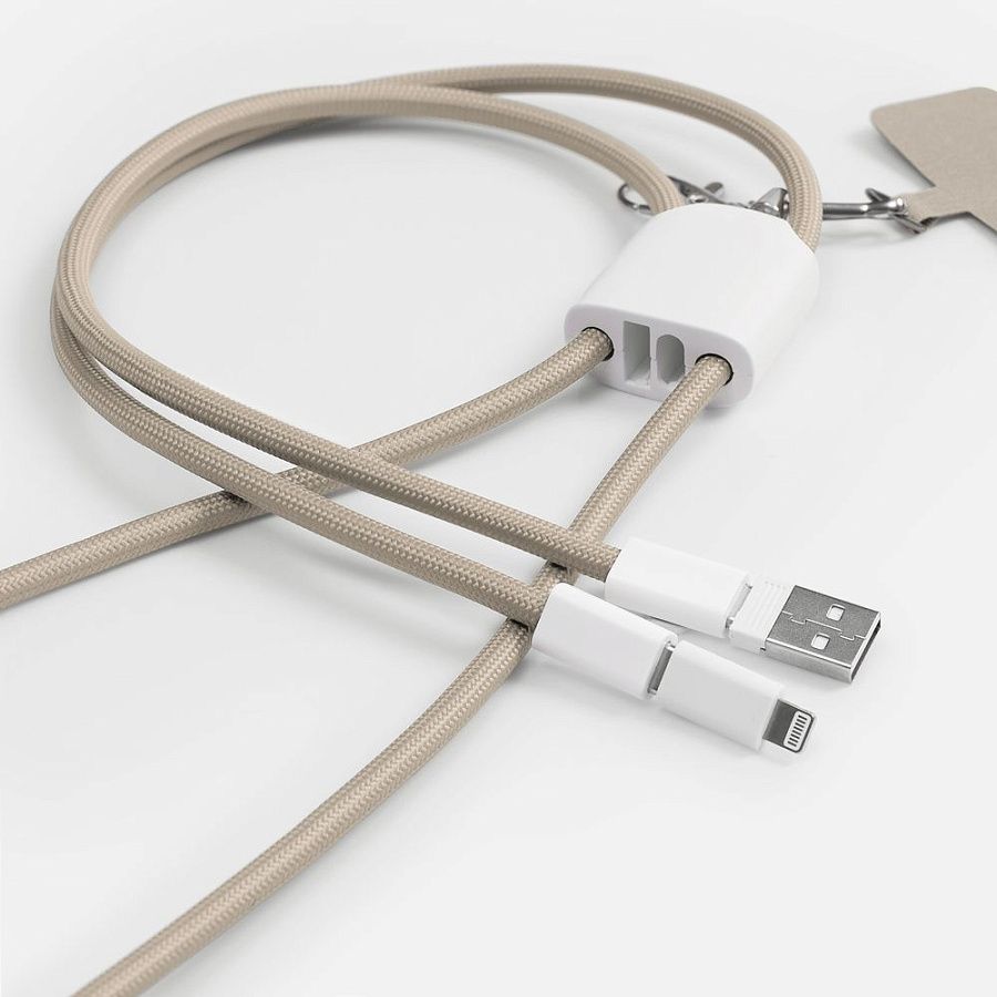 Кабель-ланьярд energyFlex Pro, серо-бежевый