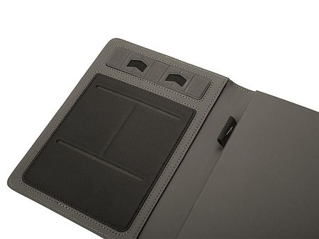 Подарочный набор «Twilight»: органайзер А5 с беспроводной зарядкой и металлическая шариковая ручка со светящимся логотипом