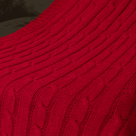 Плед Fado вязаный, красный (без подарочной коробки)