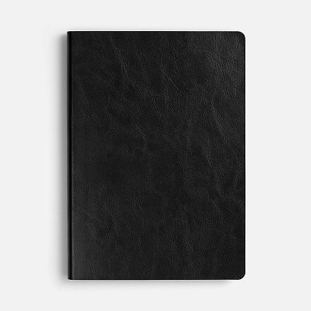 Ежедневник Doppio, недатированный, черный с серым