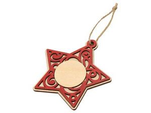 Подвеска «Звезда», цвет: натуральный, красный