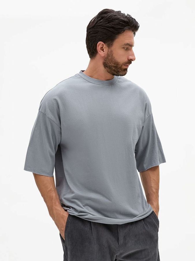 Футболка унисекс оверсайз T1, черная под нанесение