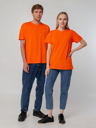 Футболка унисекс T-bolka 140, оранжевая, размер S