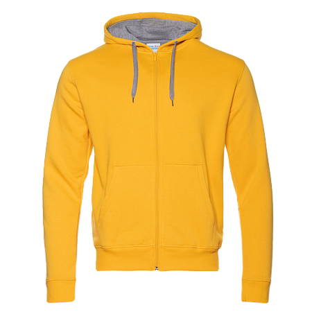 Толстовка мужская STAN с капюшоном на молнии футер с начёсом 280, 17, Жёлтый,  (12/1)  (54/XXL)
