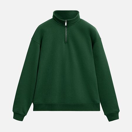 Толстовка на молнии унисекс Флоу (Flow), зеленая, размер 5XL/6XL