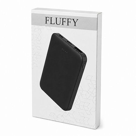 Внешний аккумулятор Fluffy, 5000 Mah, черный