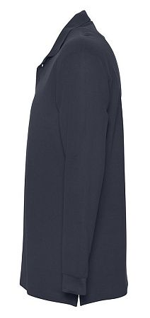 Рубашка поло мужская с длинным рукавом Star 170, темно-синяя, размер S