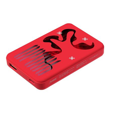 Внешний аккумулятор Largo PD 5000mAh с функцией беспроводной зарядки 15W, красный
