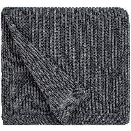 Плед Shirr, серый меланж