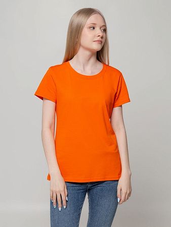 Футболка женская T-bolka Lady, оранжевая, размер S v2
