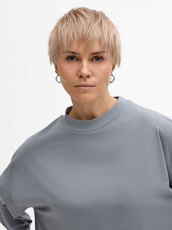 Футболка унисекс оверсайз T1, серая, размер XS/S