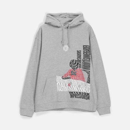 Худи унисекс Condor, серый меланж, размер M