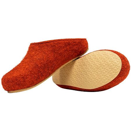 Домашние валенки Step, красно-коричневые (терракот), размер 46