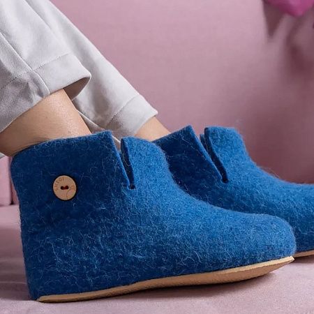 Домашние валенки Wild, синие (василек), размер 39