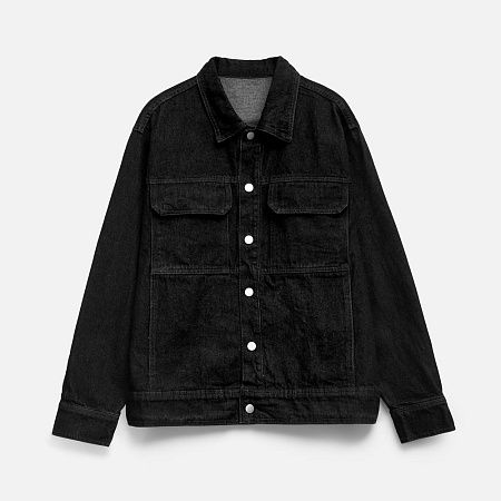 Куртка джинсовая O2, черная, размер XL/2XL